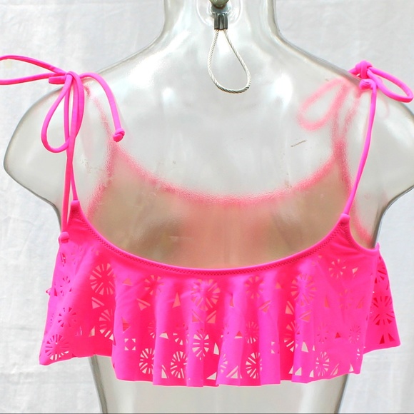 Victoria's Secret PINK Bikini Top Hot Pink Sz Med - Picture 4 of 8